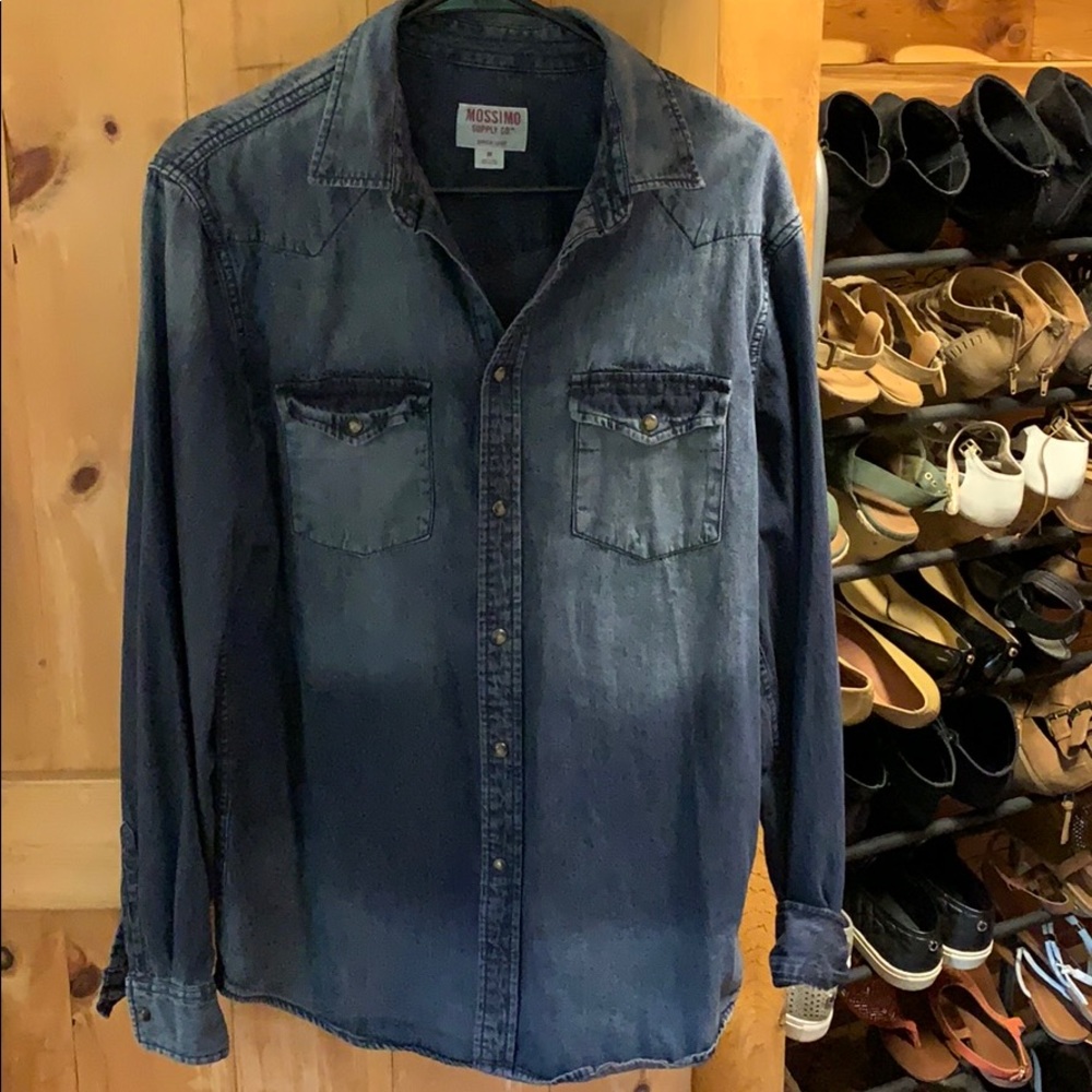 Button down denim shirt